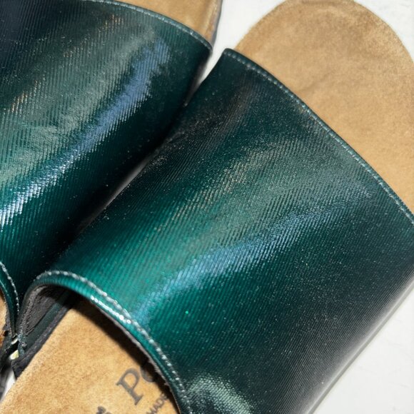 NEW | BIRKENSTOCK Pappillio NamicaTex Glossy Dark GREEN Narrow EU 38 - Picture 3 of 8
